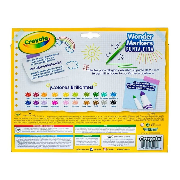 Crayola Wonder Markers - Punta fina