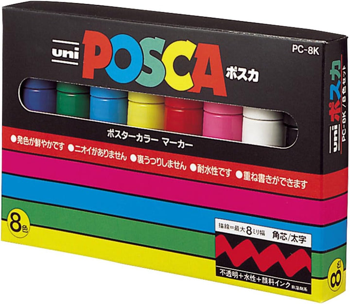 Uni Posca 8K 8 colores