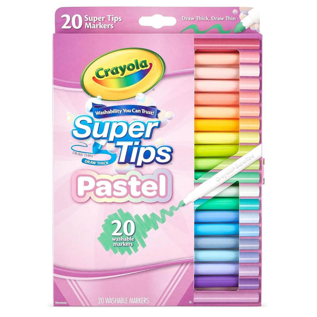 Crayola Super Tips 20 Colores Pasteles