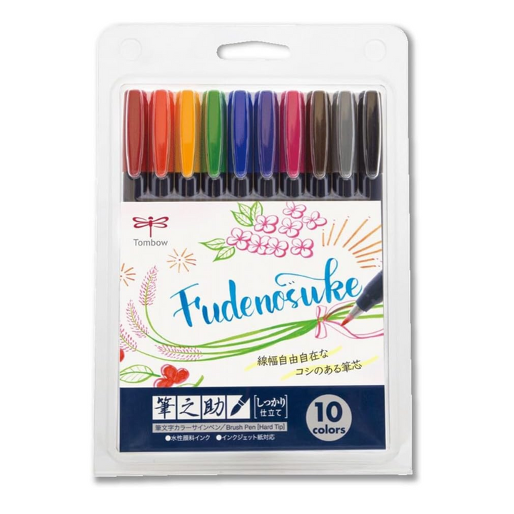 Tombow Fudenosuke 10 Colores