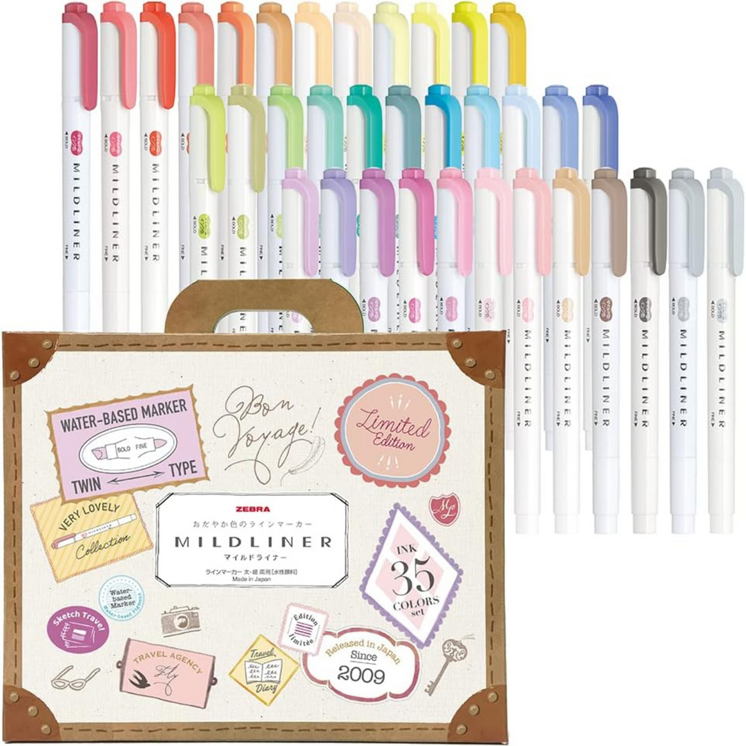 Zebra Maleta Mildliner 35 Colores – Edición Limitada