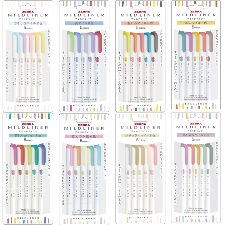 Zebra Mildliners - Destacadores 5 Colores