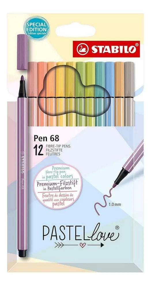 Stabilo 12 Tiralíneas 68 Pastel Love
