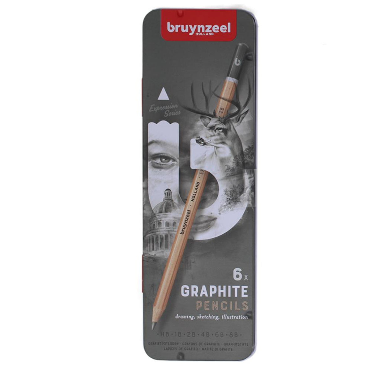 Bruynzeel Expression Graphite Pencils - 6 Lapices