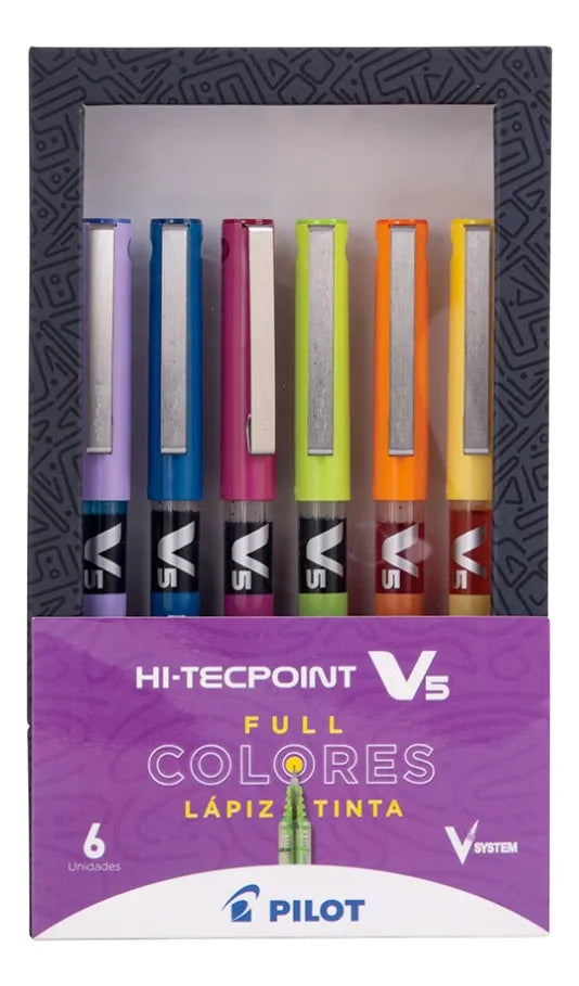 Pilot 6 Lápices Hi-tecpoint V5