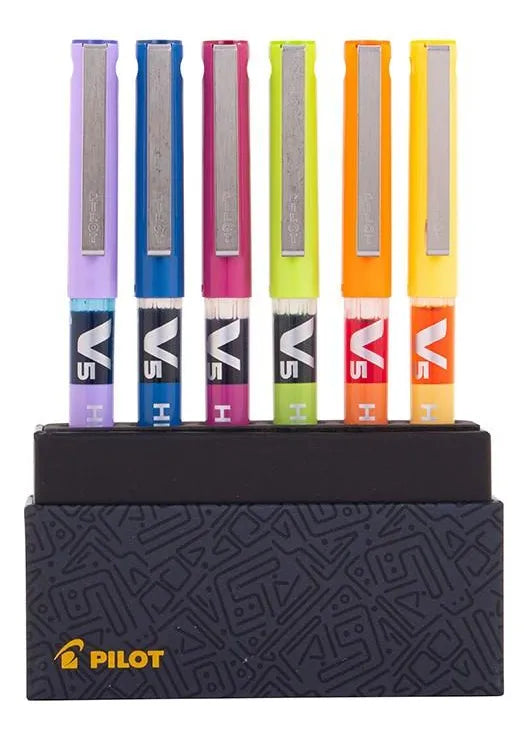 Pilot 6 Lápices Hi-tecpoint V5