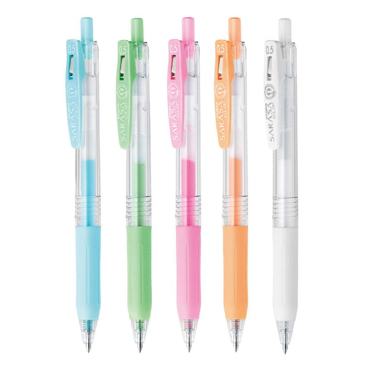 Zebra Sarasa Clip 5 Colores Milk