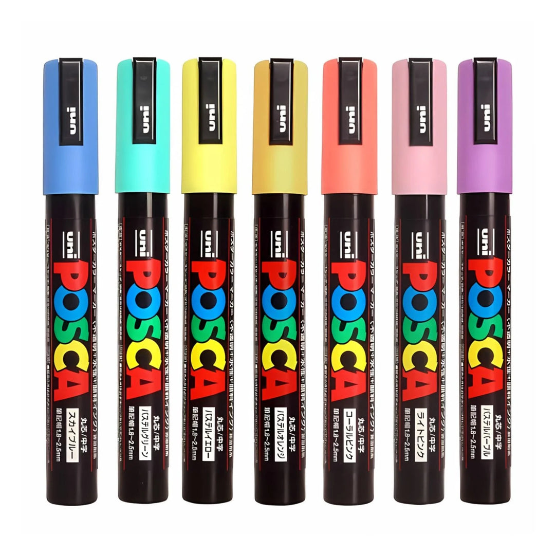 Uni Posca 5M 7 Colores Pastel