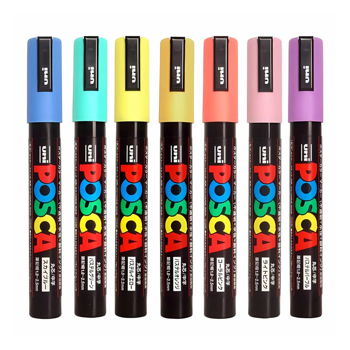 Uni Posca 5M 7 Colores Pastel