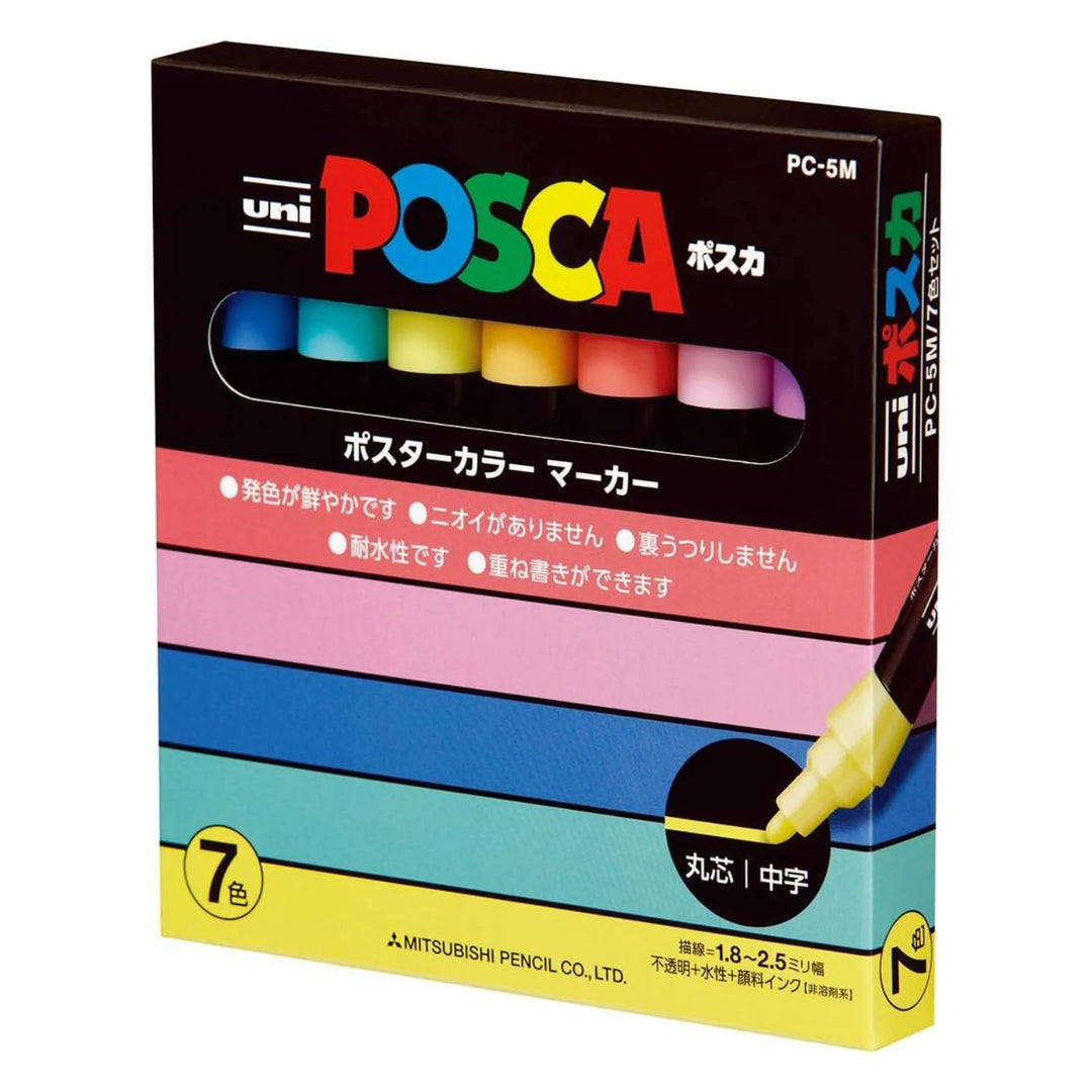Uni Posca 5M 7 Colores Pastel